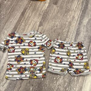 Paw Patrol Striped Kids Pajama Set - Multicolor